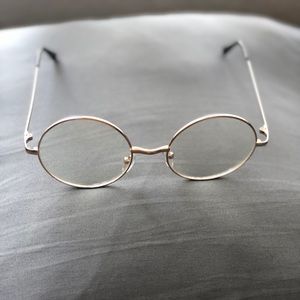 Rounded clear glasses